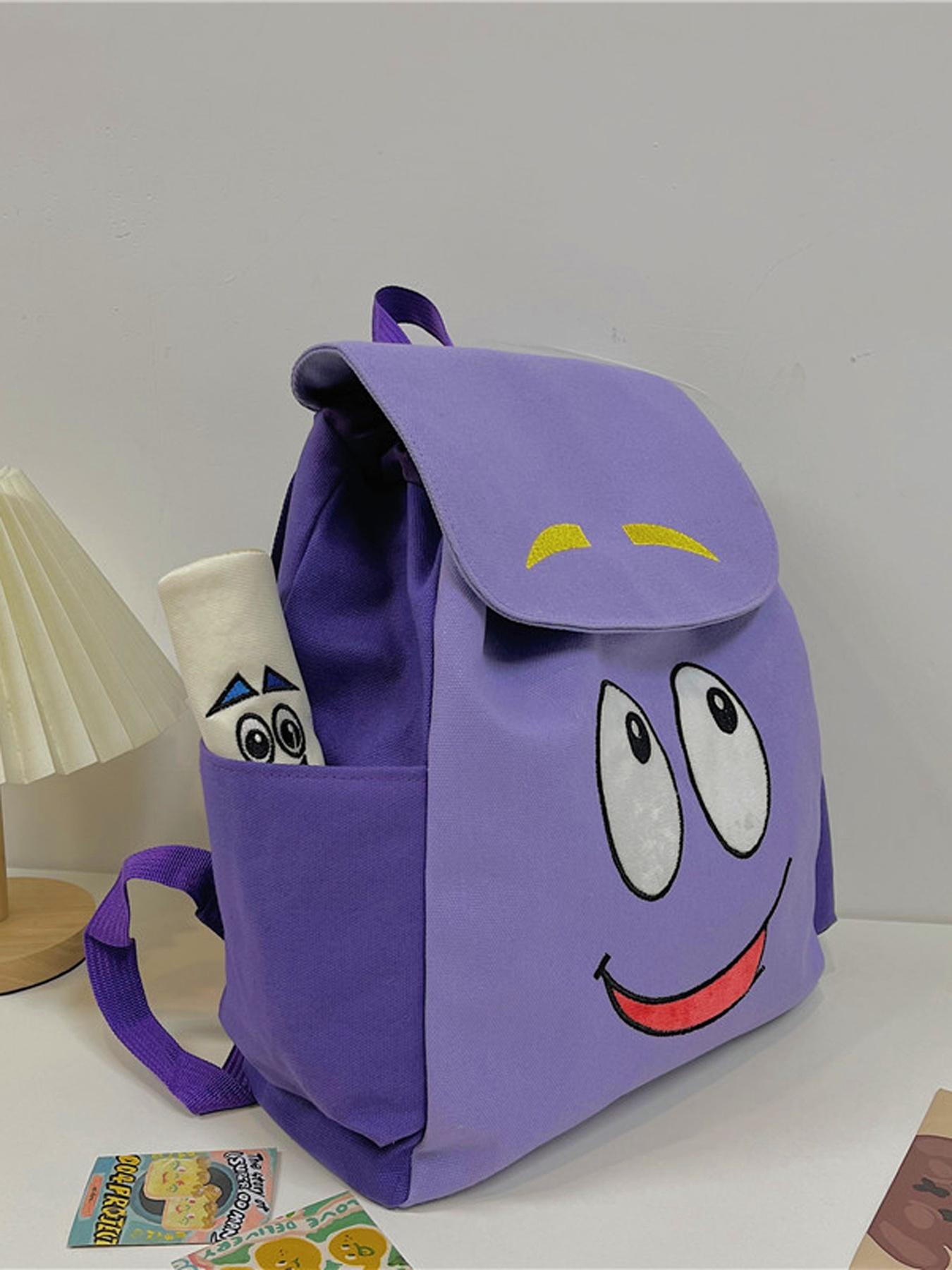 Cute Cartoon Pattern Backpack, Large Capacity Student School Bag, Fashionable Backpack for Girls, Casual Versatile Backpack for Daily Use