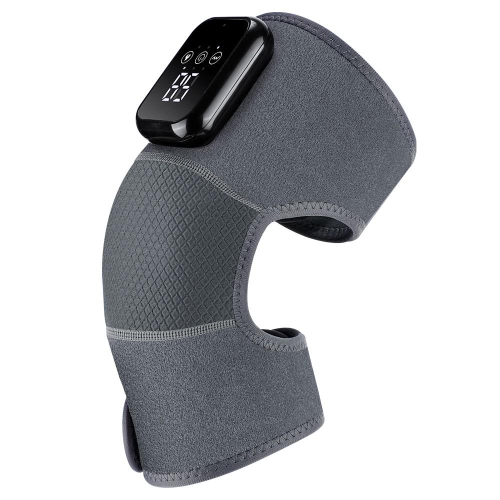 Hot compress vibrating knee joint massager, extended heating knee pad, 3 types of vibration and 3 levels of hot compress, massage knee pad, adjustable extension strap for joint discomfort, suitable for gifting to parents and friends