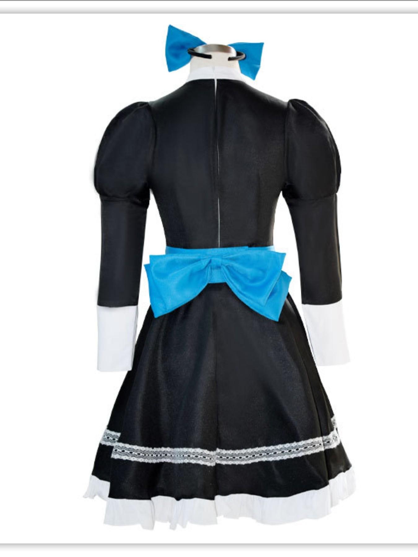 Anime Panty & Stocking with Garterbelt Younger Sister Anarchy Stocking Cosplay Costume Gothic Maid Lolita Dress Long Socks