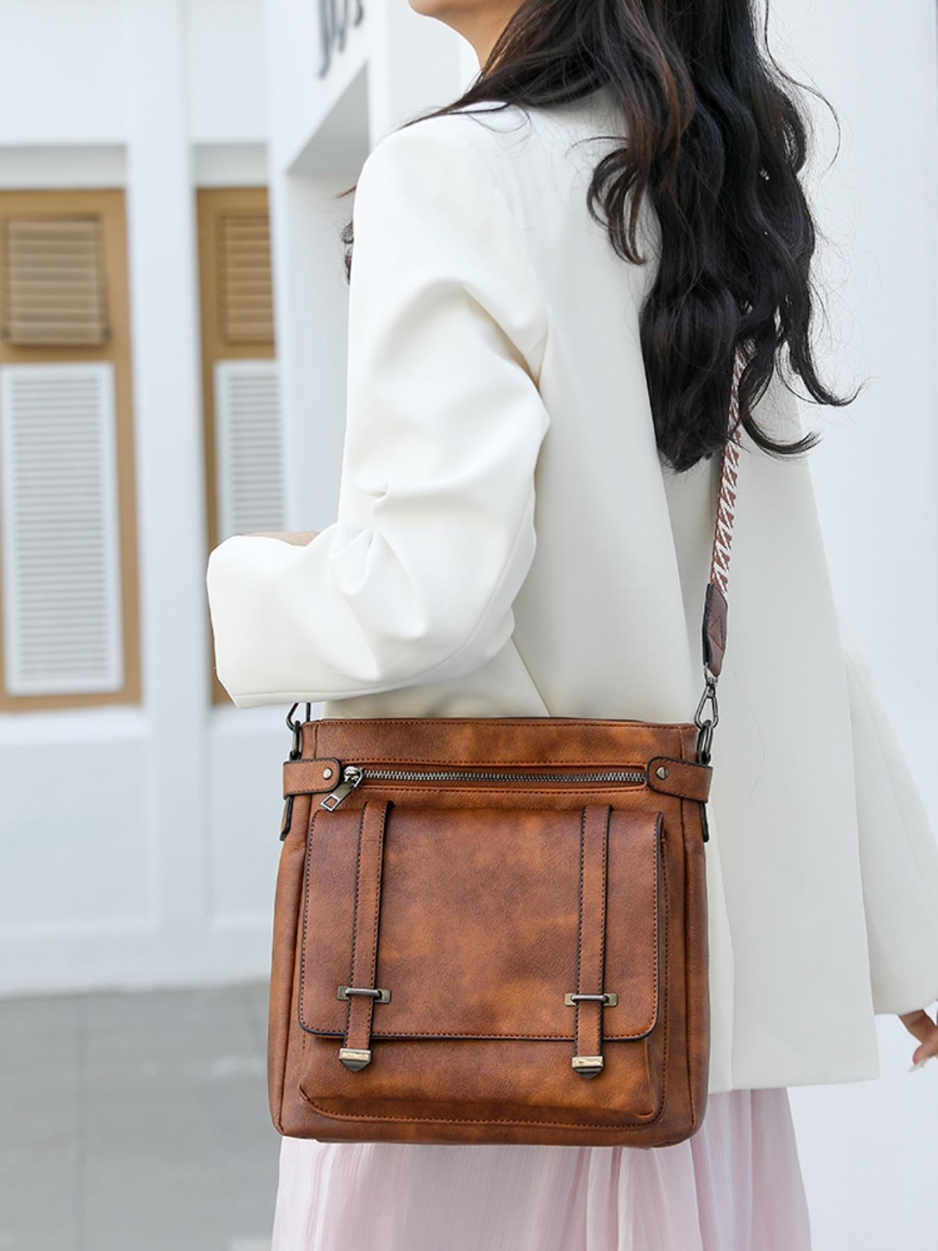 Large Capacity Crossbody Bag, Commuter Versatile Tote, Wide Strap Comfortable Shoulder Bag, Fashion Casual Messenger Bag, Waterproof Multi-Pocket Women's Backpack