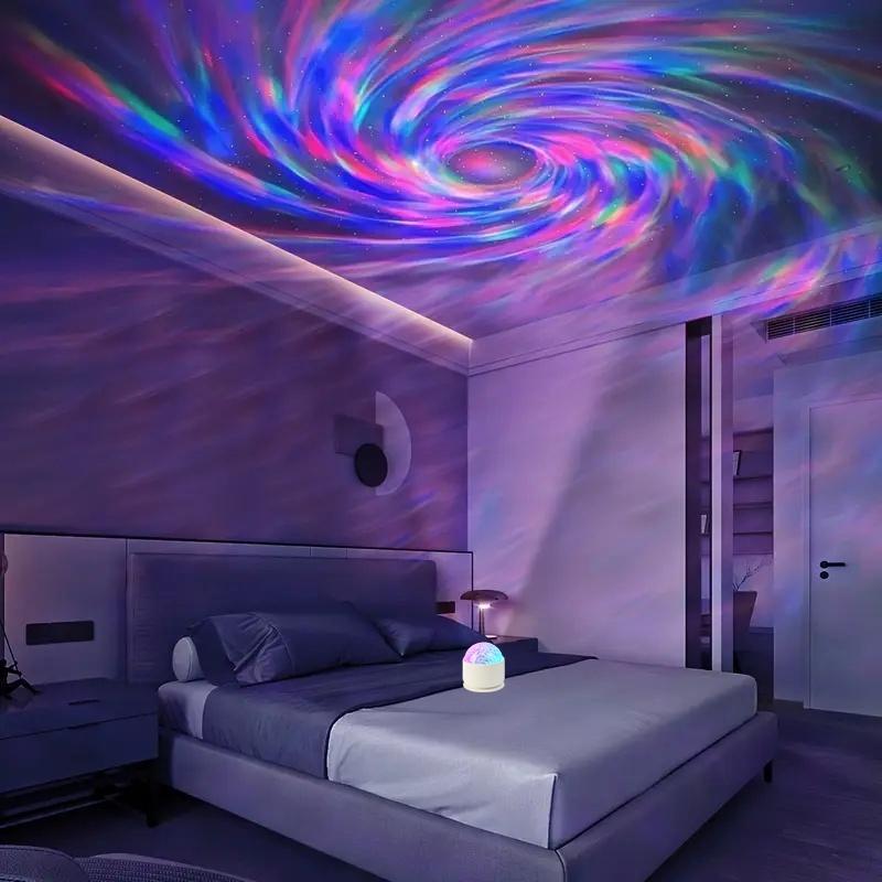 LED Aurora Projection Lamp, 3-In-1 Ambient Light, Atmosphere Light, 16 Dynamic Effects, Adjustable Remote Control, Perfect for Bedroom Party Home Decor