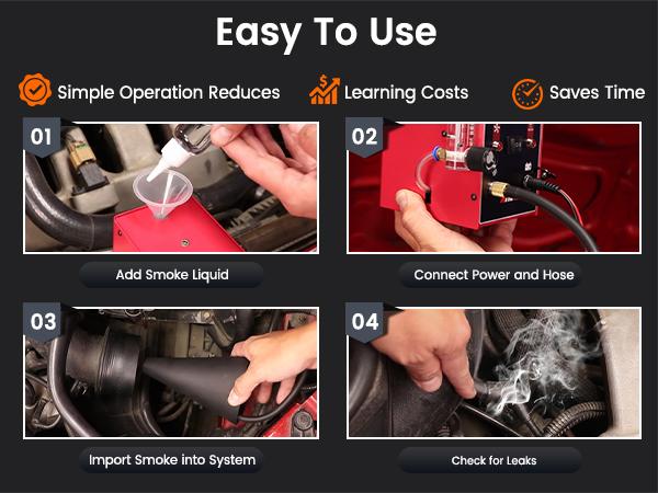 ANCEL S300 Smoke Machine with Built-in Air Pump, Pressure Gauge & Flow Meter, Dual Mode EVAP Smoke Machine Leak Tester, Vacuum Fuel Pipe System Smoke Leak Detector Automotive Diagnostic Tool Vehicle