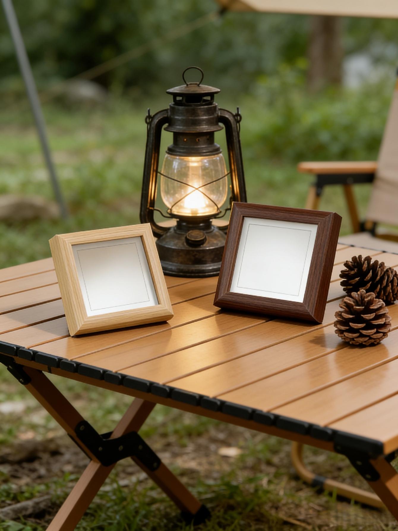 Wooden Photo Frame Stand DIY Simple Living Room Bedroom Decor Wall Hanging Picture Frame Hollow Out Art Display Piece