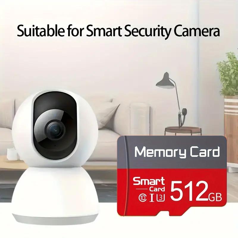 Micro TF Storage Card with Adapter, Micro SD Card, Flash Card Compatible with Smart TV Box, Bluetooth-Compatible Headphones Audio, Tablet Storage and Dash Cam Video Support