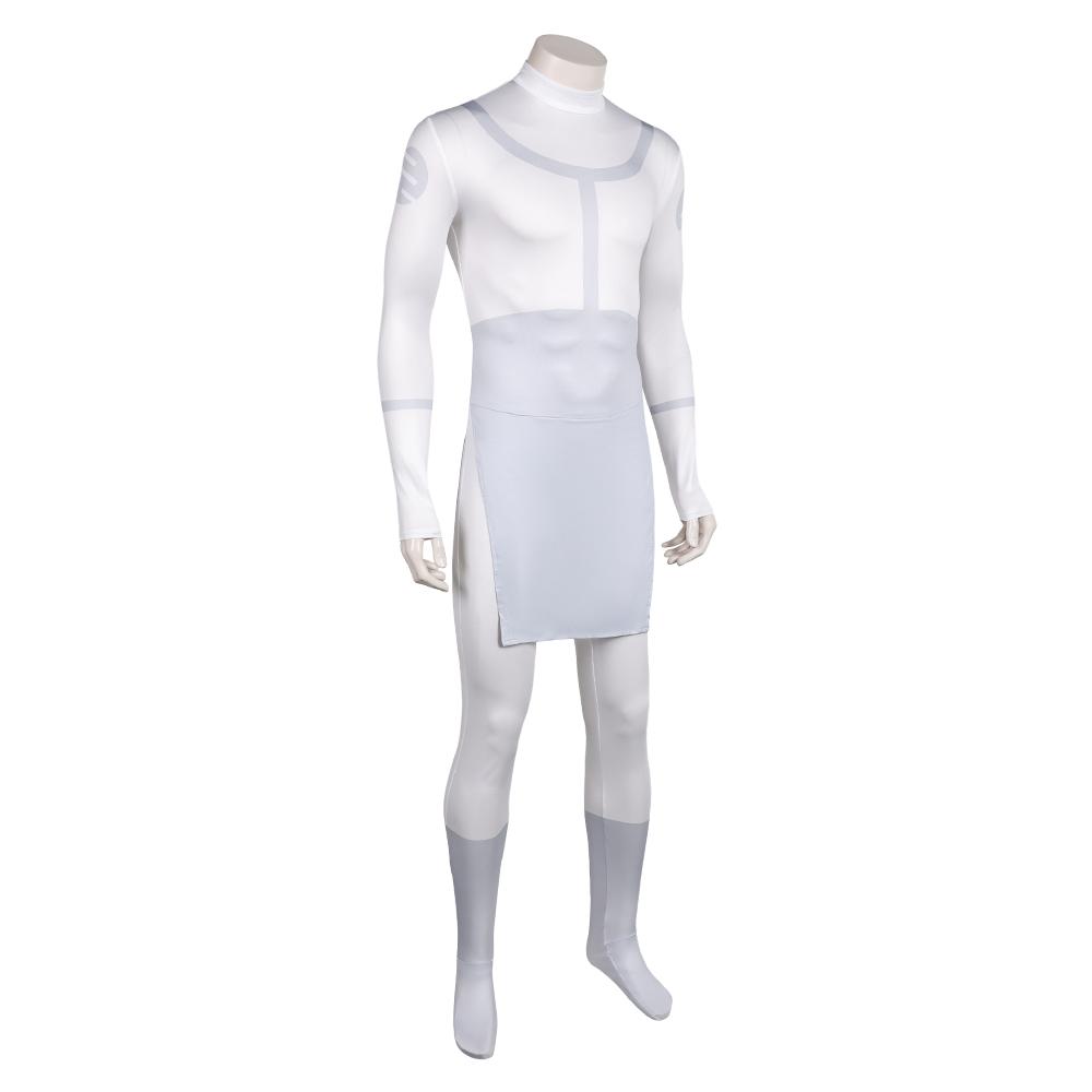 Mark Grayson Cosplay Battle Suits Cartoon Invincible Roleplay Jumpsuit Costume Men White Cloth Outfit Halloween Carnival Clothes