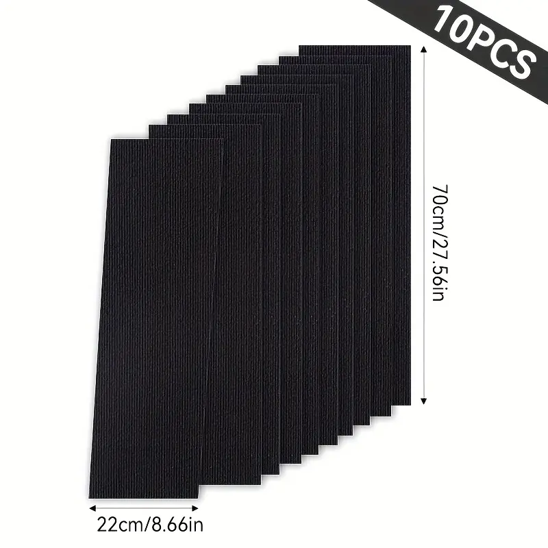 10-Pack Self-Adhesive Non-Slip Stair Mats, 70cm X 22cm, Durable Safety Rugs for Home & Pets, Easy Installation, Secure Steps