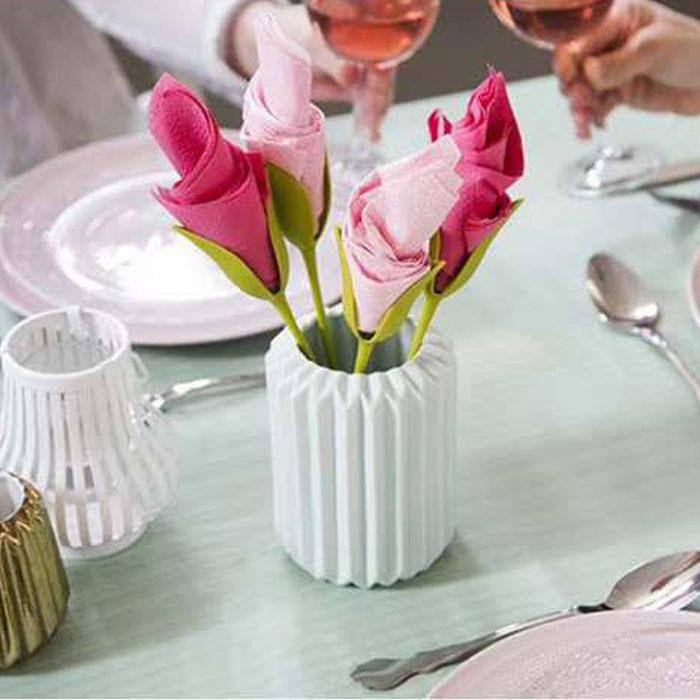 Creative Origami Flower Napkin Holder, Decorative Table Napkin Ring for Dinner Table