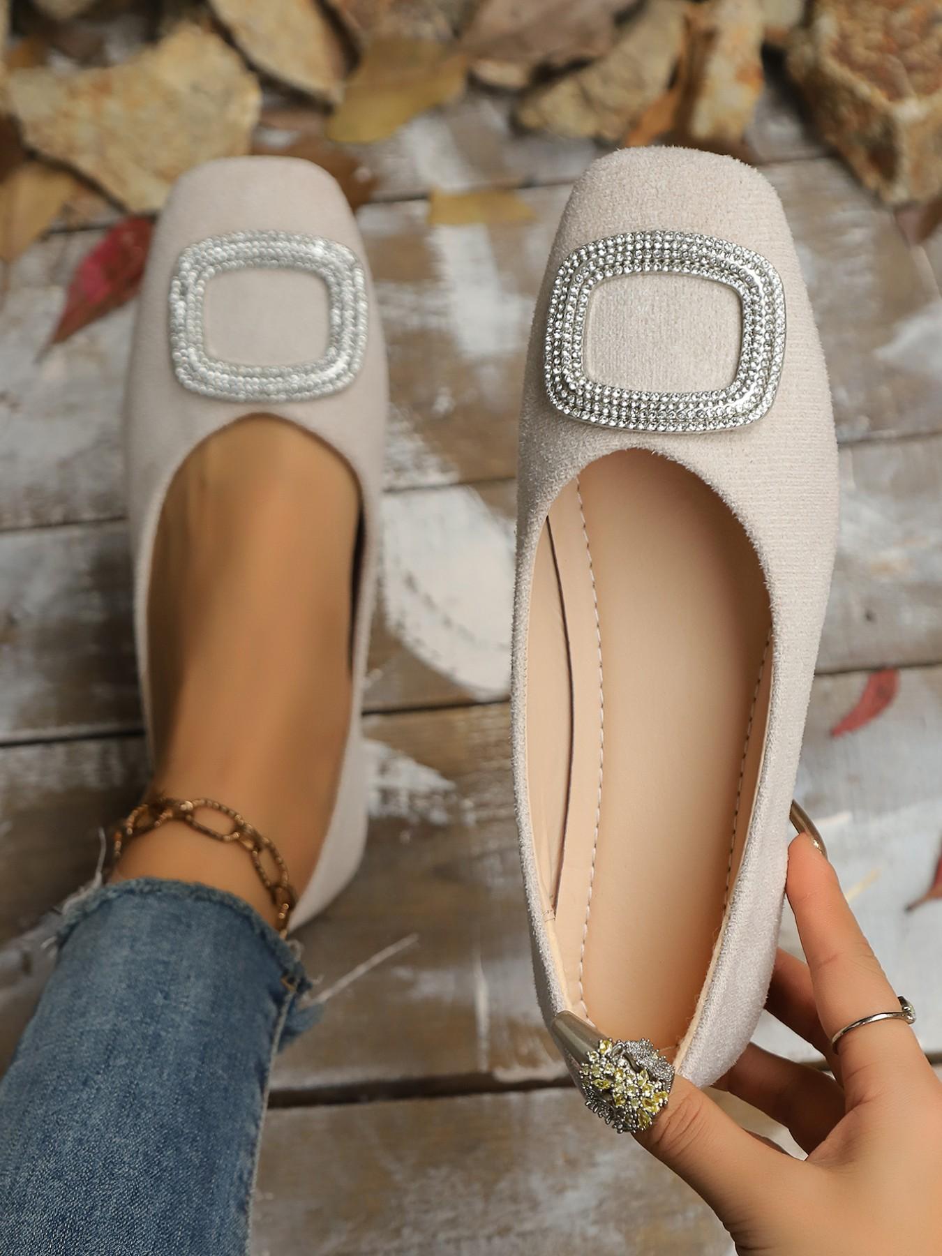 Women's Flat Vintage Square Toe Shoes, Perfect for Hiking, Daily Shopping, Commuting, Comfortable and Stylish Footwear