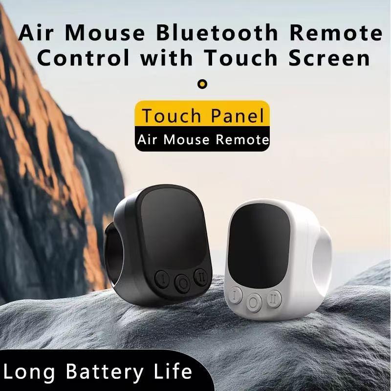 Mouse Ring Remote Control with Touchpad, Smart Auto Clicker, Continuous Clicker, Wheel Remote, Bluetooth-compatible Selfie & Video Recording