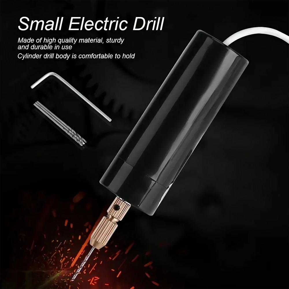 Usb micro drill & Engraver Kit, multi-function Electric Grinding Pen for Jewelry, Wood, Metal, pcb diy polishing. Includes 5 Diamond Ceramic Bits, Aluminum Alloy Anti-Slip Mini Tool for crafting & Repair.