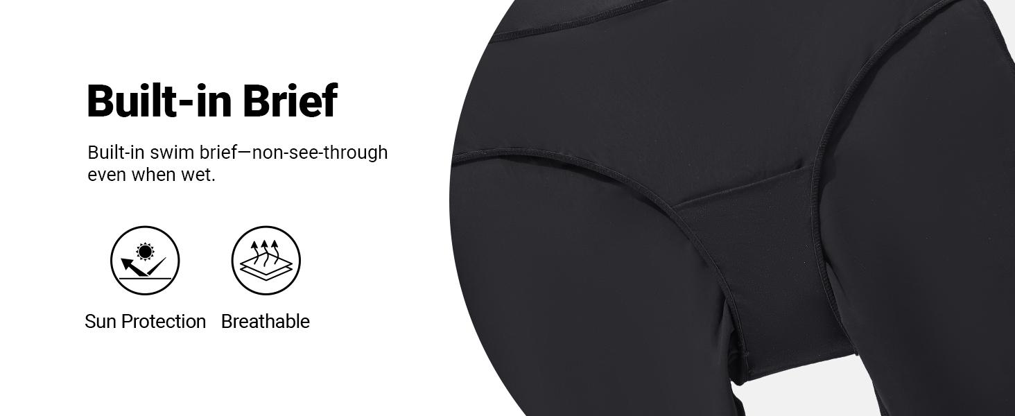 Holipick Womens Plus Size Swim Capris High Waisted Swim Pants Drawstring UPF50+ Long Swim Shorts