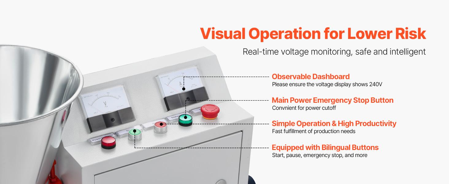 VEVOR Feed Pellet Mill Machine, 6 mm Animal Feed Pellet Making Machine, 3KW 240V Animal Food Granulator Mill Machines with 3 Pressure Rollers 4 Wheels, Ideal for Poultry, Livestock, Farm Animals