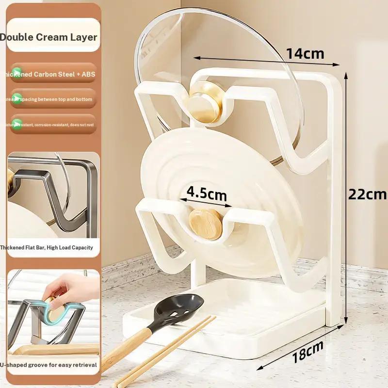 Multifunctional Kitchen Storage Rack, New Pot Lid Rack, Countertop Spatula Holder, Vertical Cutting Board Organizer, Chopping Board Organizer