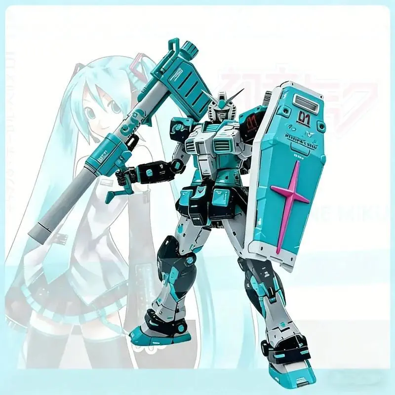 RG40B 1/144 RX-78-2 Yuanzu Ver.2.0 Hatsune Miku Color Assembly Model Kit Gunpla Action Figure With Water Decals Anime Mecha Toy