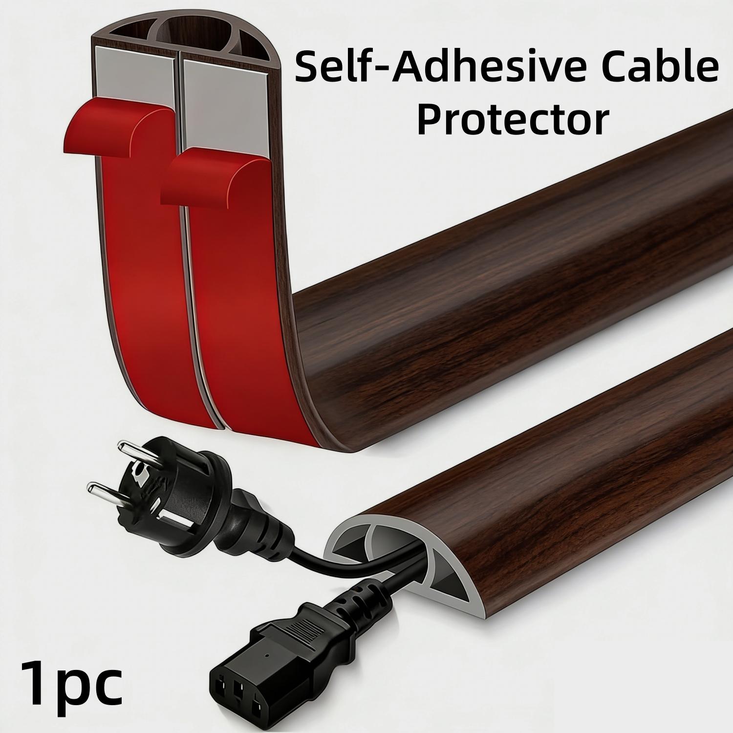 1meters Self-Adhesive Cable Protector - a Wire Management System for Walls And Floors, Easy to Install, Available in Multiple Colors, a Solution for Concealing Wires, Minimalist Aesthetic Wire Sleeves, Flexible Wire Covers