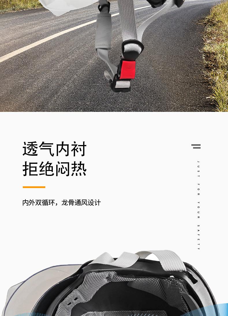 ZXC Anti-Fog Dual-Lens Electric Vehicle Helmet, Unisex All-Season Half Helmet, Anti-Scratch Dual Lens Design, Windproof Dustproof Shock Absorption, Portable Lightweight & Comfort Lining, Adjustable Buckle for Adult Men Women Urban Commute Scooter Riding
