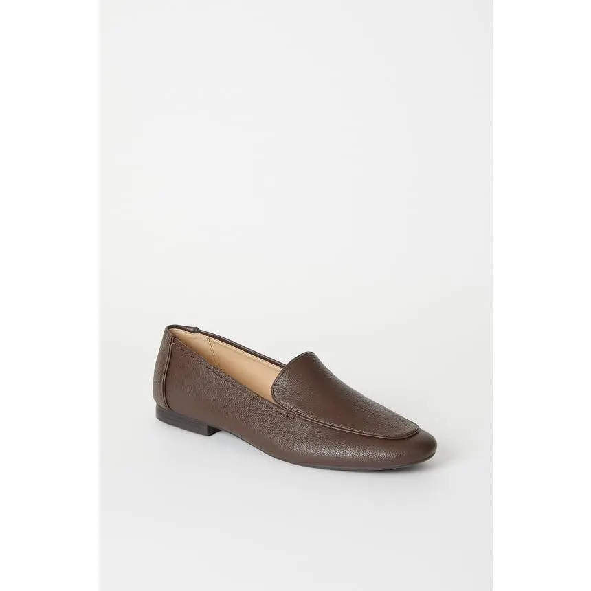 JUSTFAB Women's Slip On Loafers Pointed Toe Faux Leather Work Flats Business Casual Office Shoes Soft Soled Shoes, Casual Comfortable Slip on Shoes, All-match Commuter Shoes for Work & Daily Wear, Everyday Wear Footwear