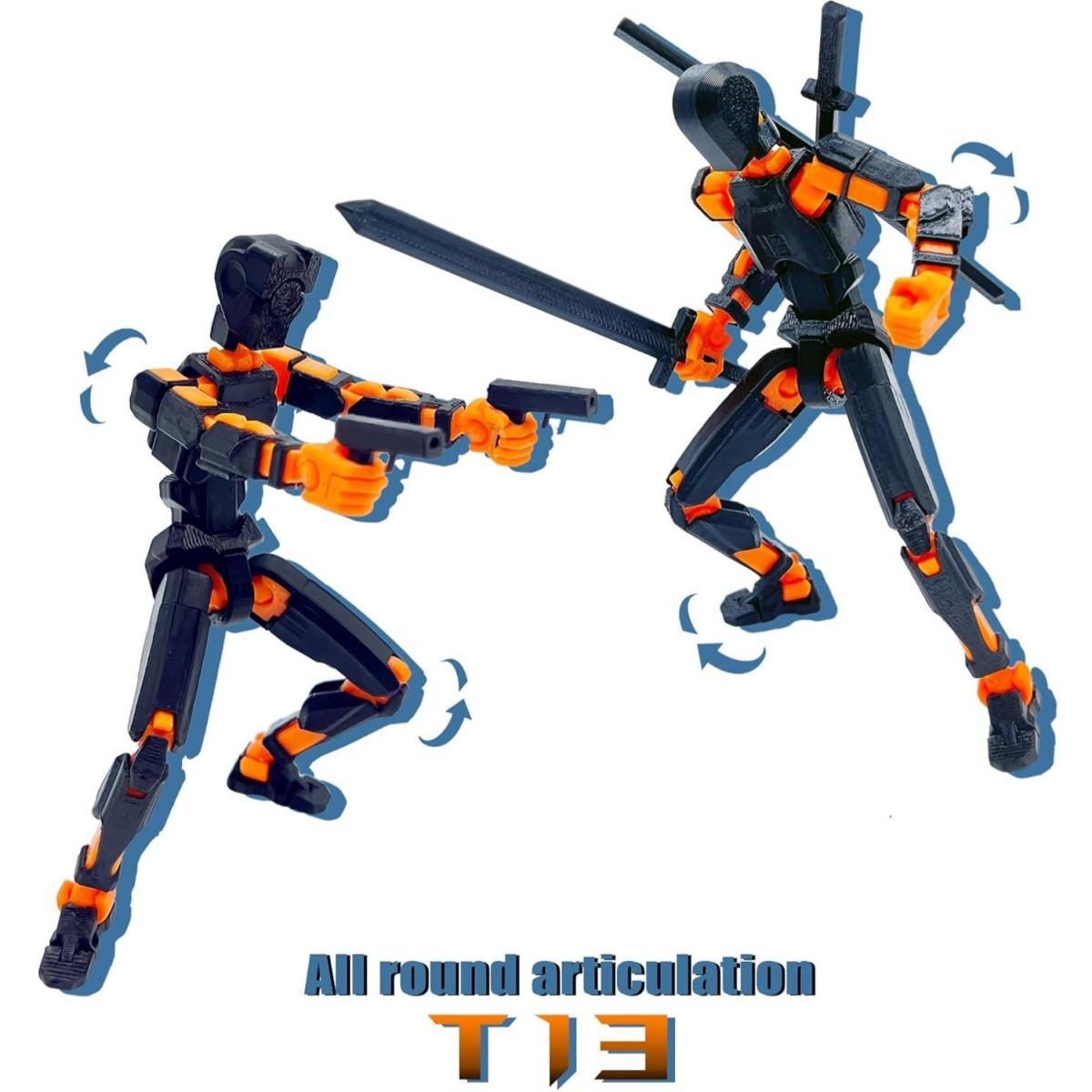Titan Action Figure Set, Multi-Jointed Robot Model, Dynamic Pose, Detailed Design, Perfect for Collection and Desktop Decoration