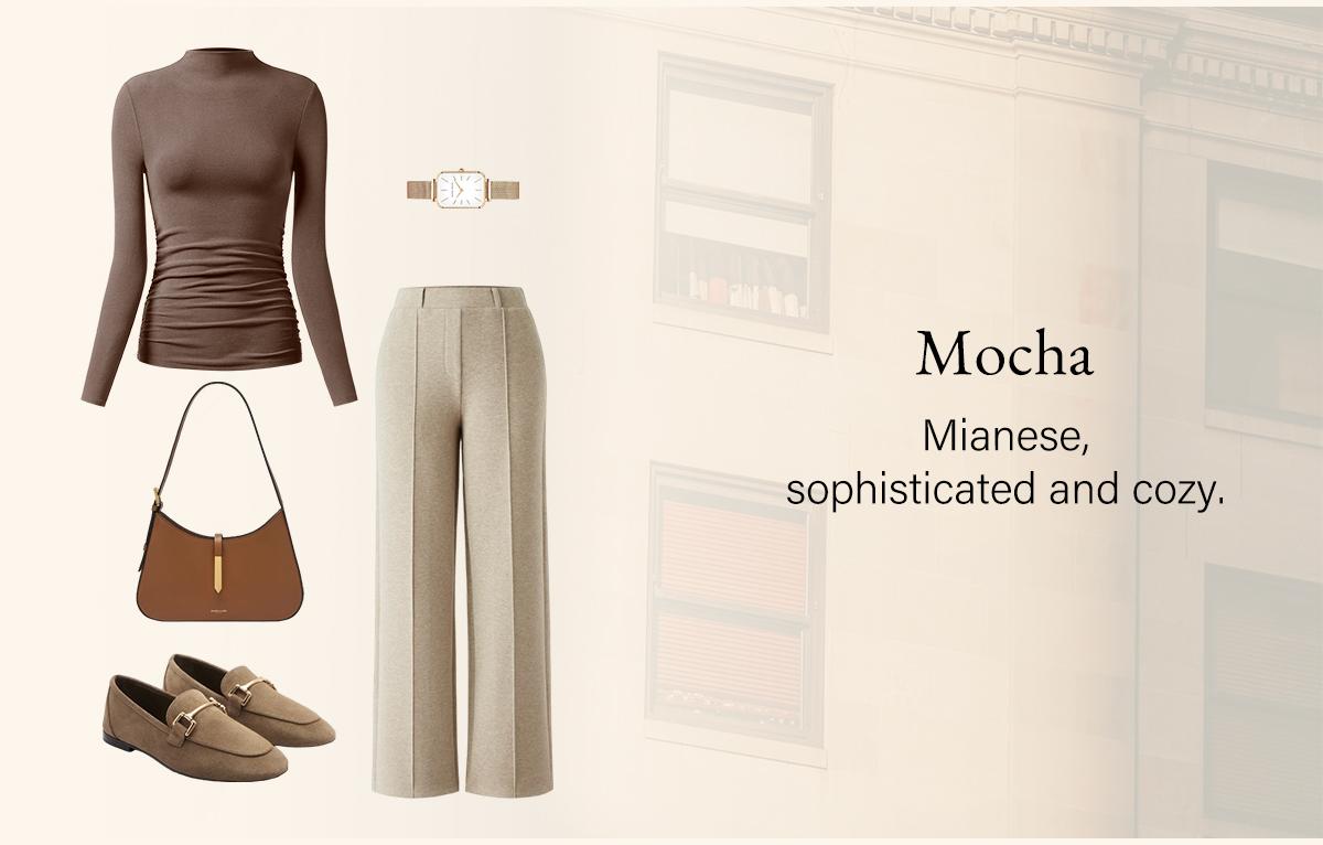 OGL Eco-Mousse Thermal Ruched Sides Tuckable Mockneck Top ProWarm 41F-59F Elegant Knit Minimalist Womenswear teacher bae outfit Clothes Clothing SpringStatements