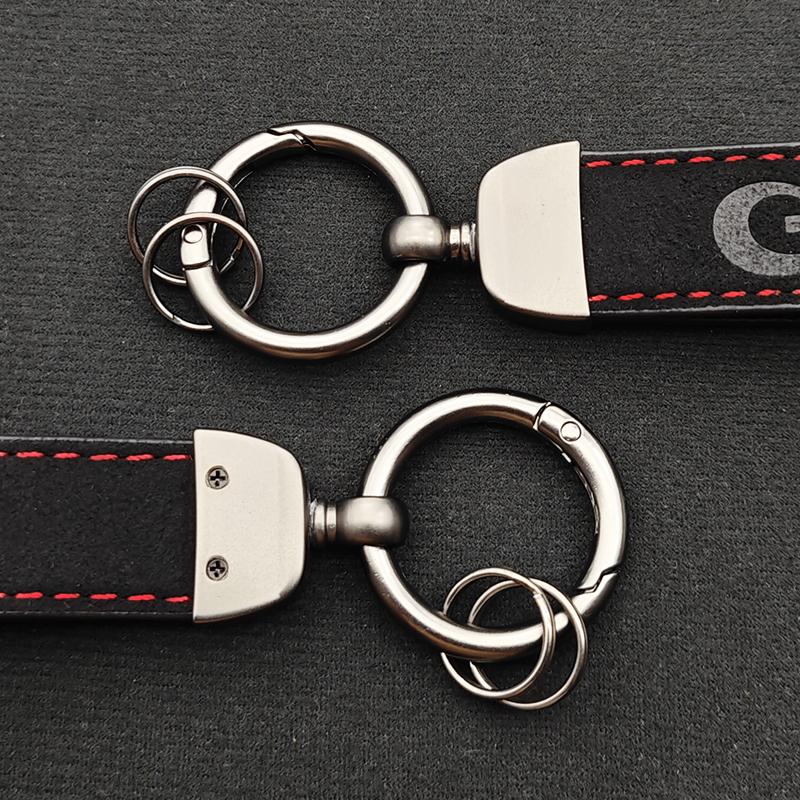 2025 High Grade Luxury Leather Keyring Men Women Key Chain Rings Logo GLI GTD Car Keychain Accessories