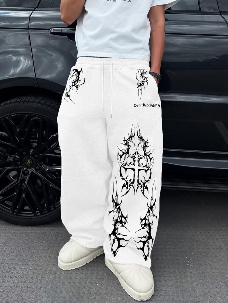 Men's Multi-Color Casual Sweatpants, Loose Fit, Gothic Print, Drawstring Waist, Comfortable Street Style, Ideal for Daily Wear, Sports, Parties, Soft Comfy Sweatpants Men's Multi-Color Casual Sweatpants, Loose Fit, Gothic Print, Drawstring Waist, Comfortable Street Style, Ideal for Daily Wear, Sports, Parties, Soft Comfy Sweatpants