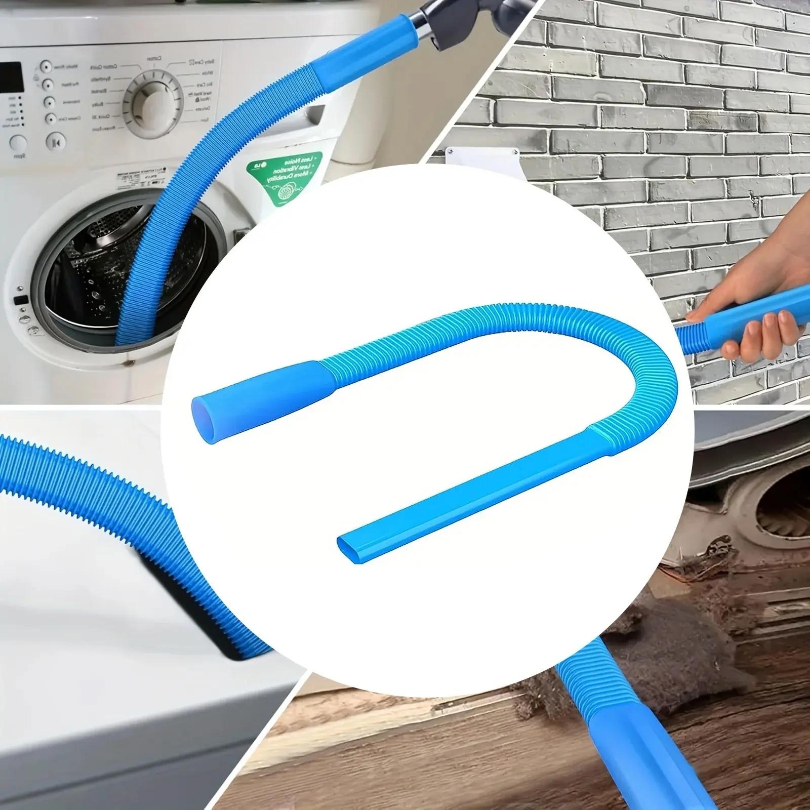 Dryer Vent Cleaning Kit with Adjustable Universal Adapter, Dryer Lint Vacuum Attachment, Blue Home Cleaning Tool, Essential Appliance Care