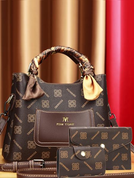 Classic Fashion Versatile Shoulder Bag, High-End Vintage Print Crossbody Backpack, Large Capacity Women's Bag, Casual Handbag Satchel, Casual Geometric Pattern