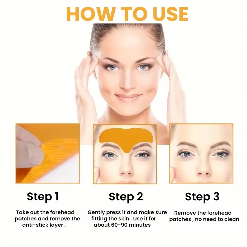 10pcs Forehead Patches! Collagen Forehead and Eye Patches - Hydrating Skincare, Moisturizing Eye Mask, Suitable for All Skin Types, Alcohol-Free. Contains Various Skin Care Ingredients