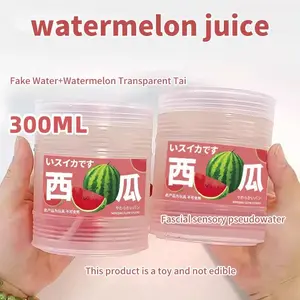 300ml Large  Fruit Juice Scented Clear Water Slime Crystal Mud Jelly Decompression Kneading Soft Relaxed Pinch Relieve Pressure