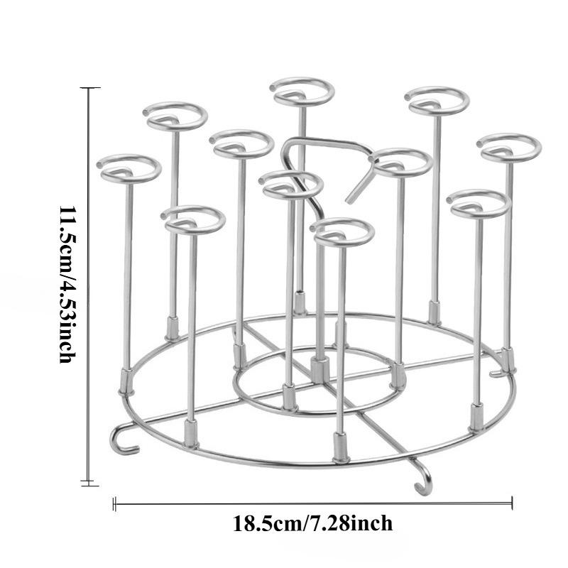 7-Inch BBQ Grill Tool, 304 Stainless Steel, Air Fryer Accessory, Vertical Grill Skewers, Microwave Grill, Easy Assembly, Home & Commercial Use