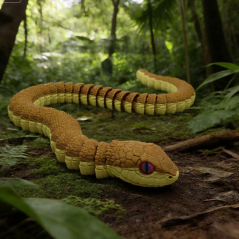 Printable Multi-Color Viper Model Toy Figure, Movable Snake Collectible Decoration, Unique Gift Idea for Enthusiasts