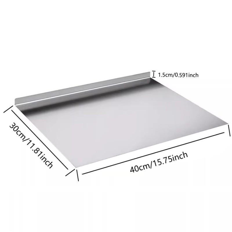 Kitchen Home Use 304 Stainless Steel Cutting Board, Antibacterial Chopping Board with Rolled Edges, Durable and Easy to Clean