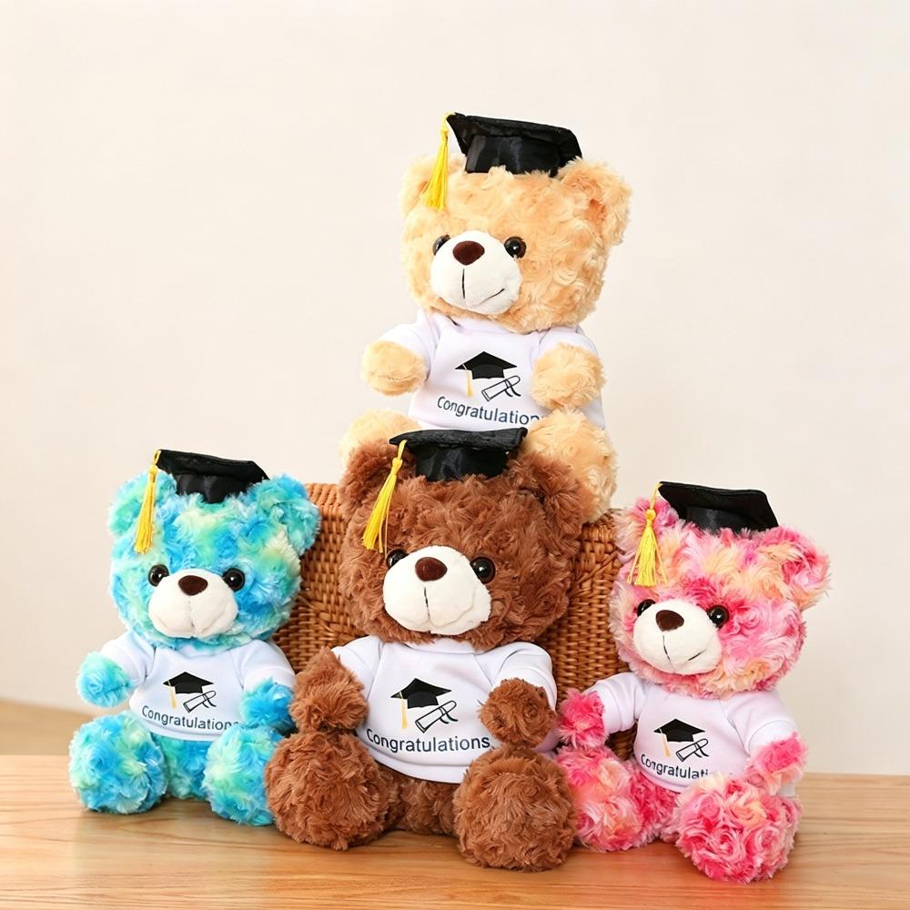 9 Inch Graduation  Bear with Doctor Cap & Congrats Outfit, Plush Grad Keepsake Toy, Ideal Graduation Gift for Graduates