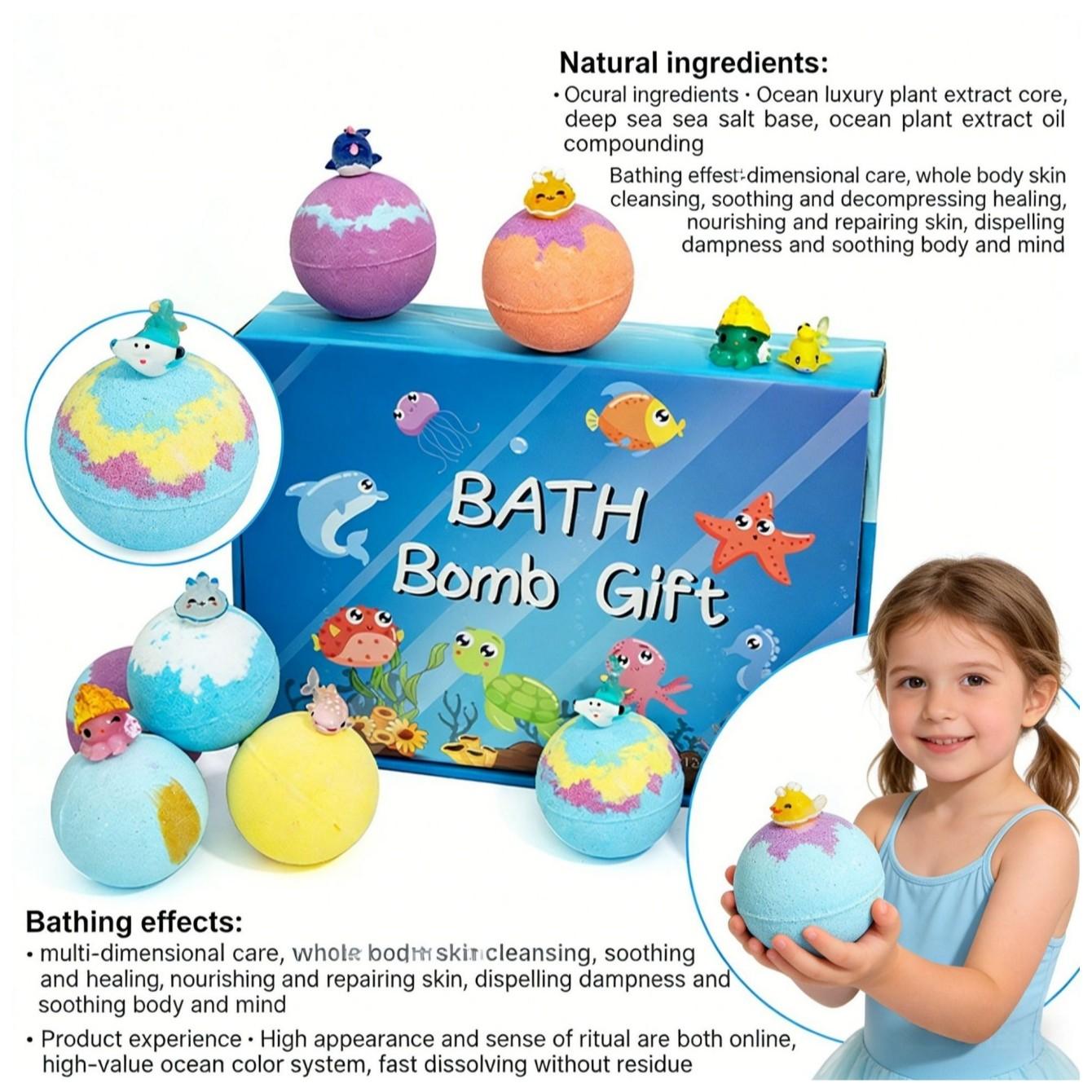 12pcs Bath Salt Balls Toy, Fun Bubble Bath Toys, 60g Explosive Salt Foam Bombs, Pool Bubble Balls, Kids Bathroom Accessories