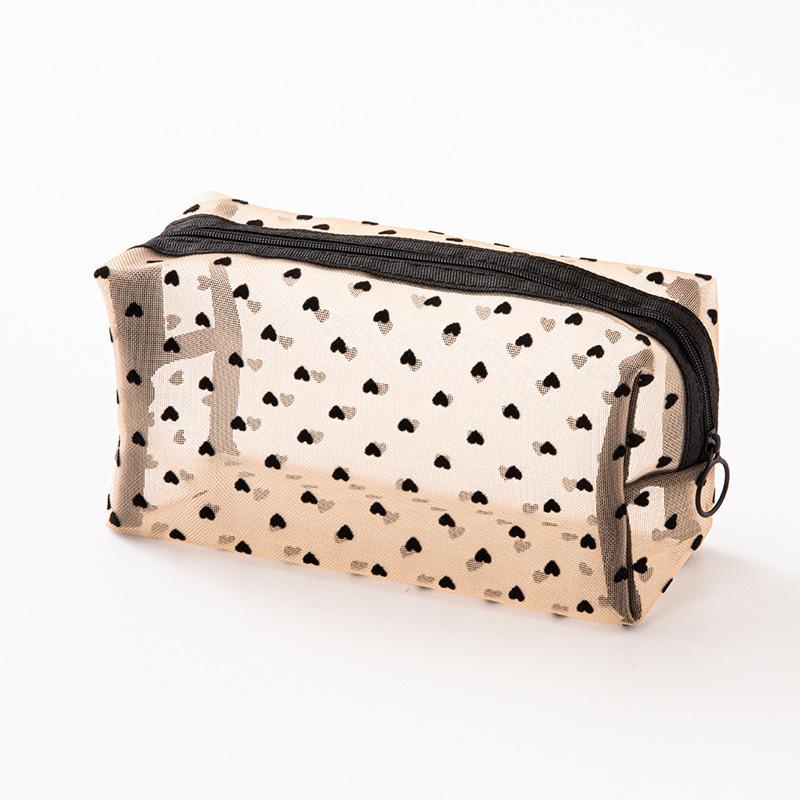 Large Capacity Mesh Makeup Bag Portable Travel Toiletry Organizer, Cosmetic Storage Pouch