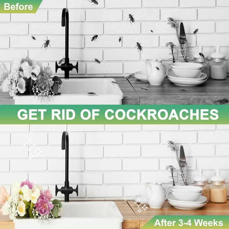 Roach Repellent, Domestic Dormitory Kitchen Powerful Cleaning Cockroach Exterminator Cockroach Gel Bait Pest Control Kit Rodent Repellent Pouches for Indoor & Outdoor Multi-Surface Microfiber Floor Mop indoor infestation