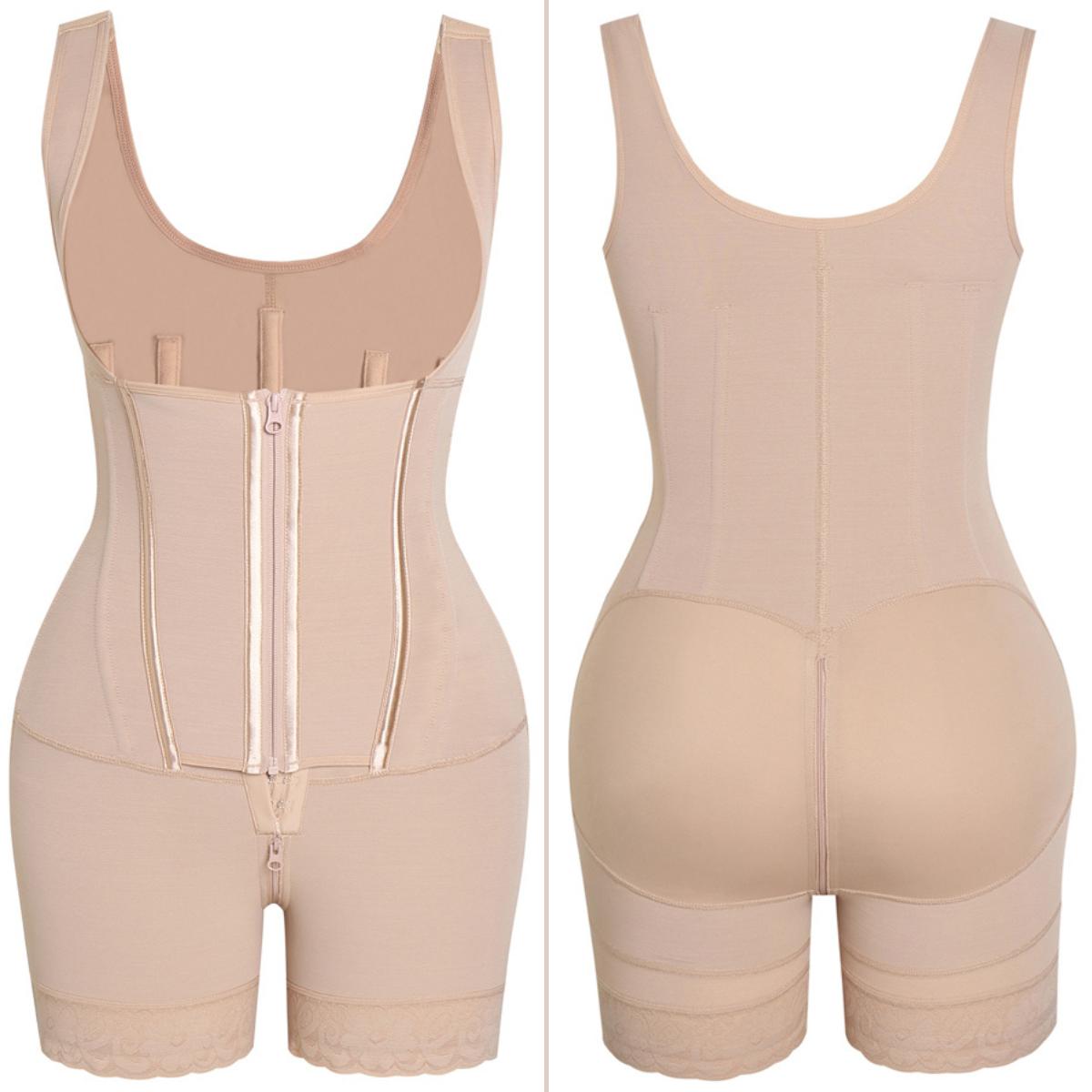 SHAPESHE Hourglass Shapewear Bodysuits for Women Shapewear Girdles with Zipper Crotch