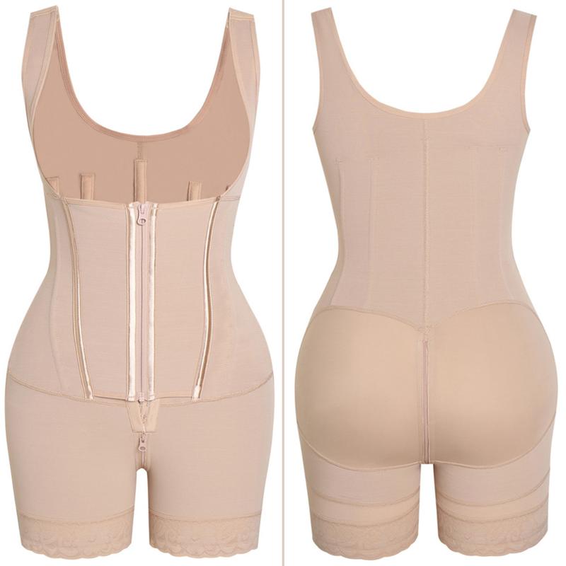 SHAPESHE Hourglass Shapewear Bodysuits for Women Shapewear Girdles with Zipper Crotch
