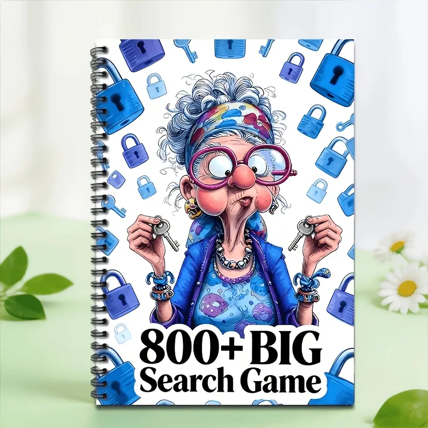 1Pc, adult fun spelling book, large font layout, containing more than 800 hilarious content. Relax the brain, improve memory and carry out cognitive training, suitable for adults, the elderly gift