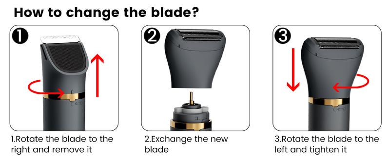 Scttomon 3 in 1 Electric Body Hair Trimmer,Groin Hair Trimmer for Men,Waterproof Electric Shaver Nose Hair Trimmer,Men's Hair Removal Device Cordless,Manscape Trimmer with Standing Recharge Dock