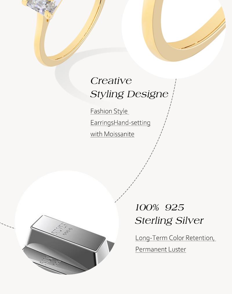 2CT Simple Style Synthetic Moissanite Ring for Women and girls Birthday Gift Daily wear Beautiful Jewelry R213