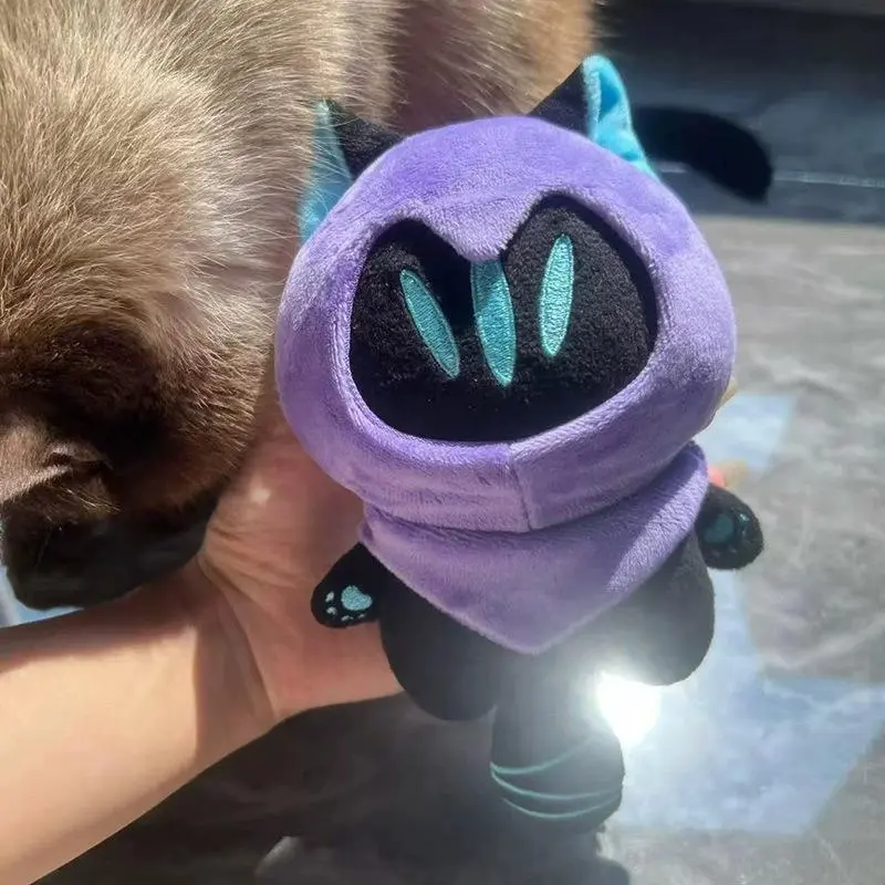 10cm Valorant Omen Cat Plushie Cartoon Omen Plush Doll Body Toys Collectible Figure Keychain Pandents Doll Gifts