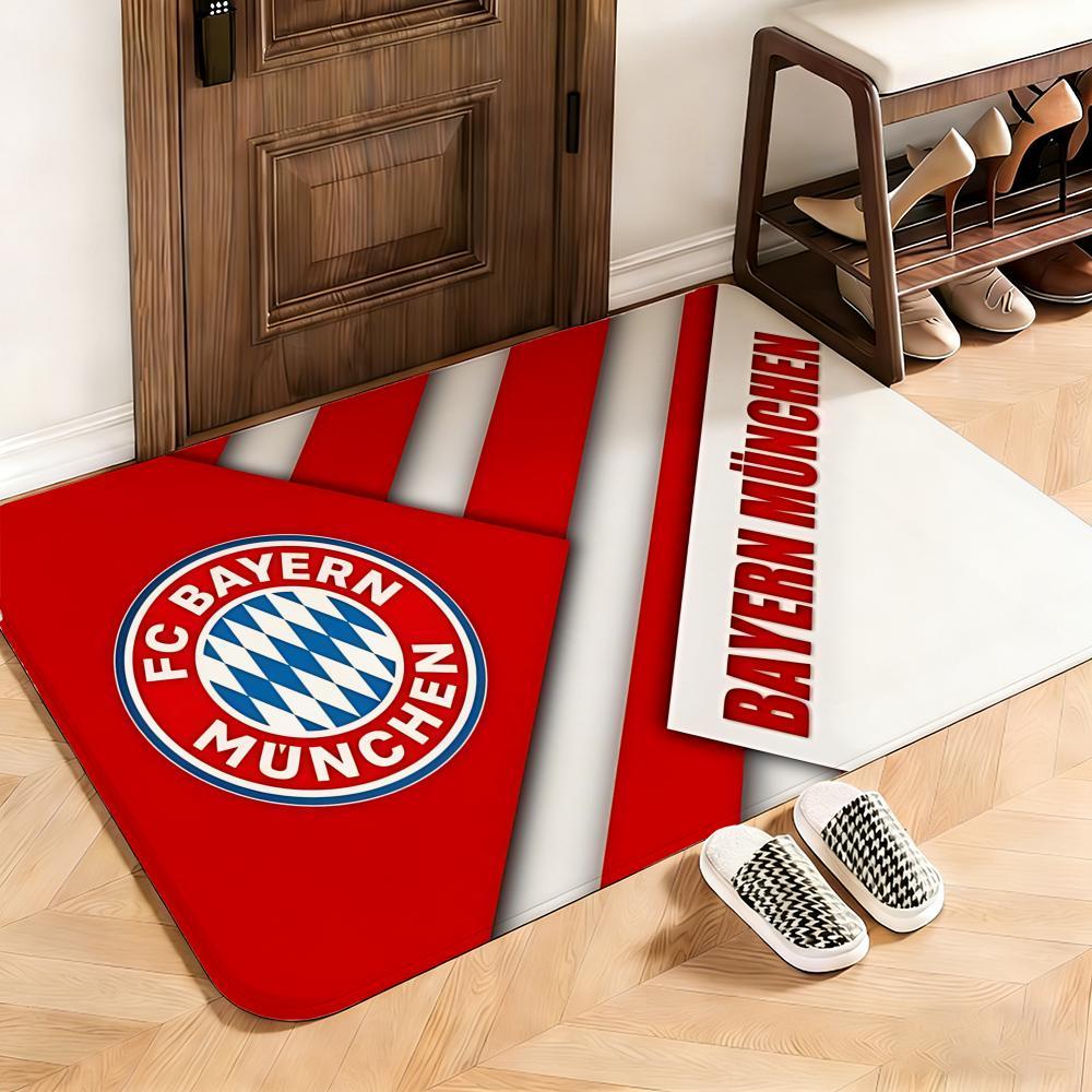 Sports FC Bayern Muenchen Floor Mat This soft flannel mat provides a cozy Soft flannel mat with quick water absorption, non-slip and durable. Easy to clean, ideal for bathroom and entryway use.