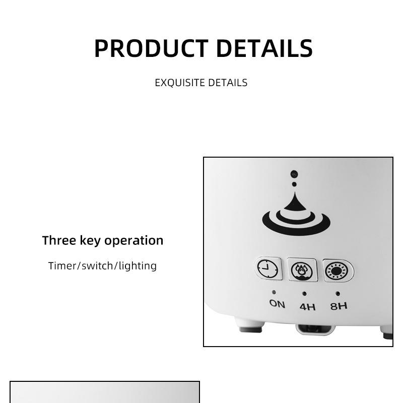 USB Plug-In Essential Oil Diffuser 450ML Cloud Humidifier Fragrance Aroma Humidifier Raindrop Filter with Music, Colorful LED Lights, Timer & Auto Shut-Off