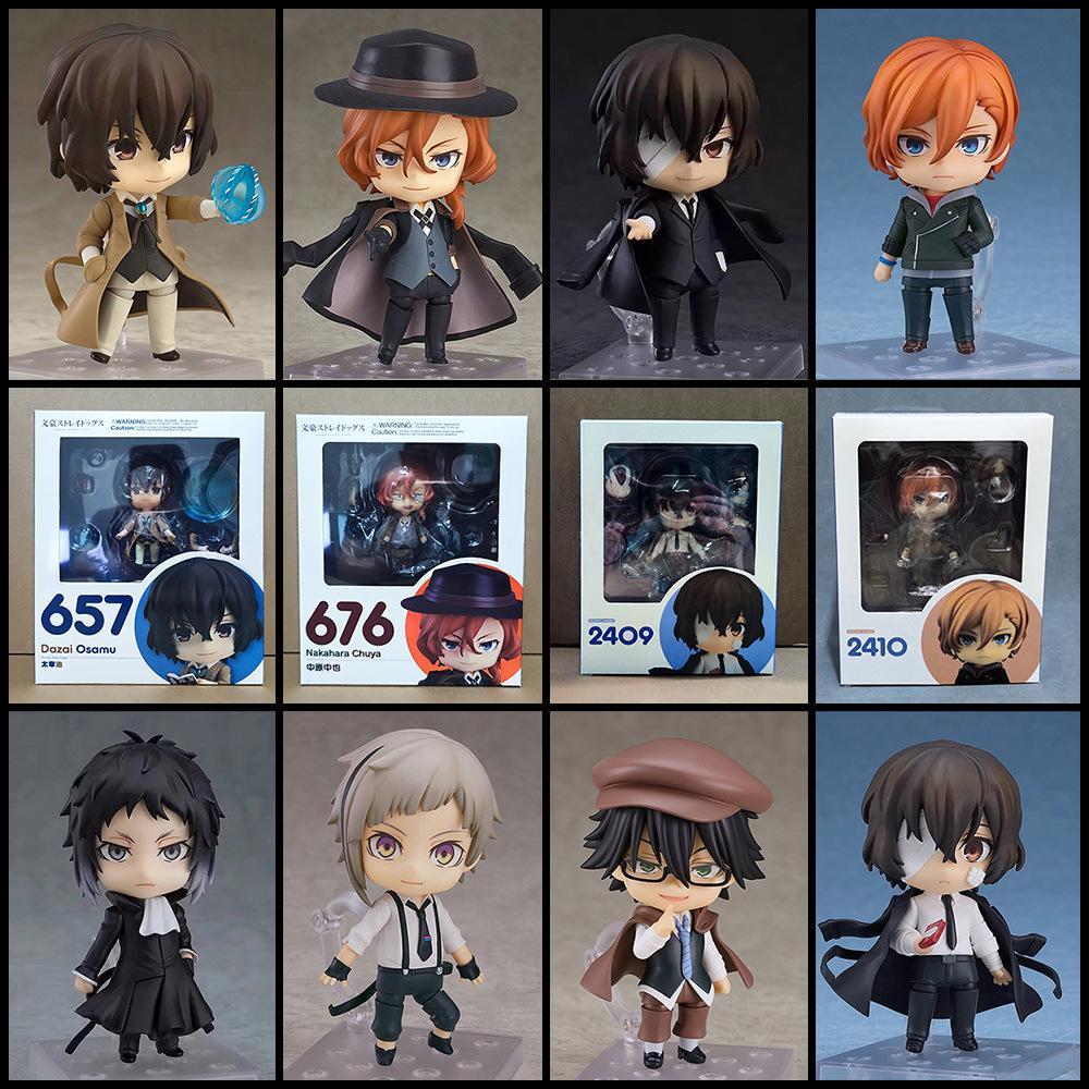 Bungo Stray Dogs Anime 893# Nakajima Atsushi Dazai Osamu Edogawa Rampo Figures Toy Cartoon Model Movable Doll Ornament Xmas Gift