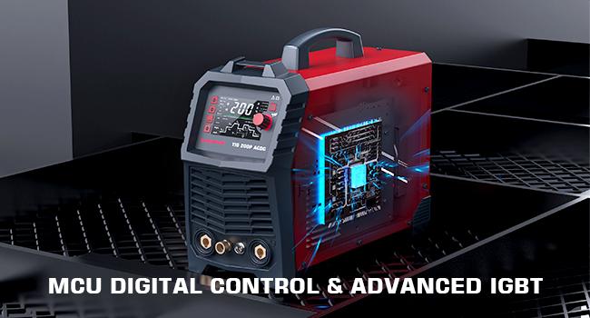 ARCCAPTAIN TIG Welder AC/DC 200Amp with Pulse, Aluminum TIG Welder 110V/220V TIG Welder with Square/Triangular Wave/Stick/MMA/Spot MultiProcess Welding Machine