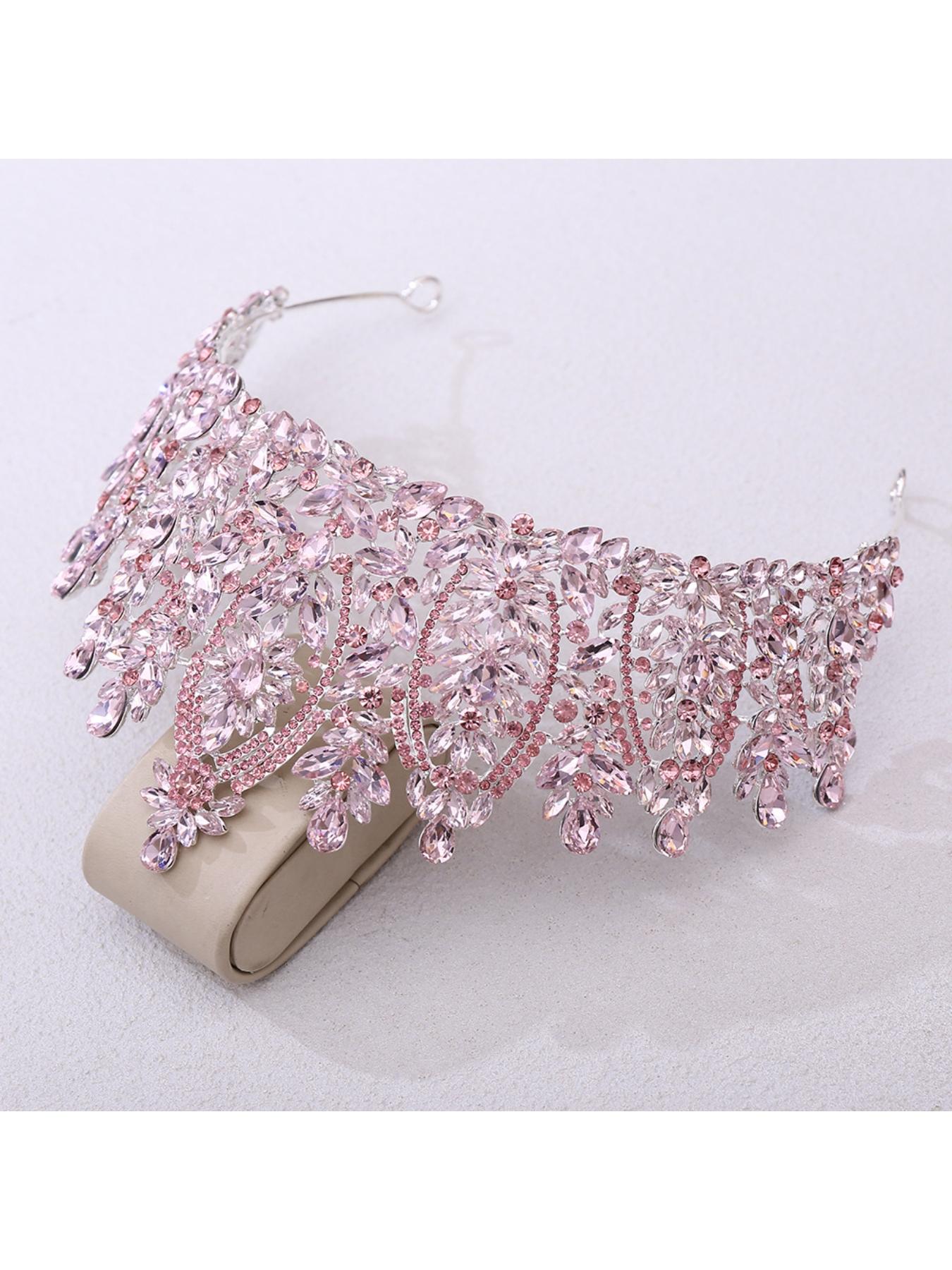 Baroque European and American beauty pageant bridal crown tiara alloy crystal wedding headband hair accessories crown