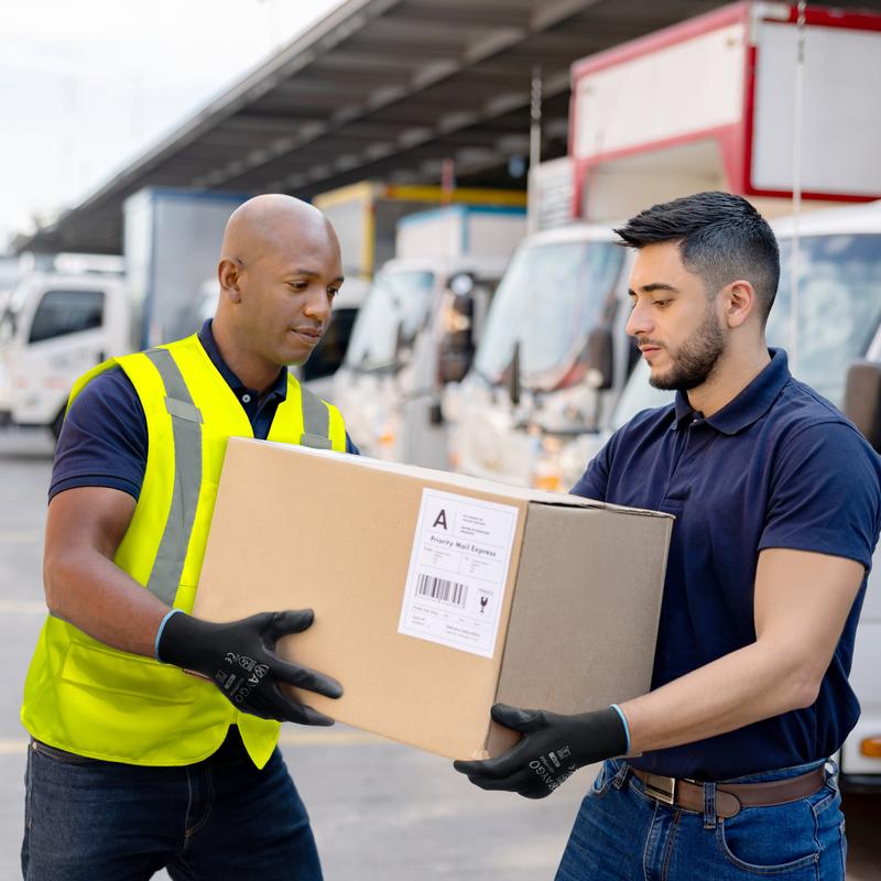 KAYGO Safety Work Gloves PU Coated-12 Pairs, KG11P, Seamless Knit Glove with Polyurethane Coated Smooth Grip on Palm&Fingers, for Men and Women, Ideal for General Duty Work