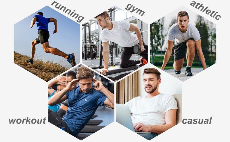 G Gradual Men's Short Sleeve T-Shirt Dryfit Breathable Gym Shirts Men Crewneck Lightweight Casual Running Athletic Workout Tops Bodybuilding Fitness Tee