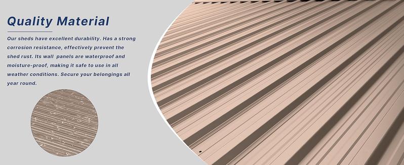 [2/3 packages delivery] Kullavik Outdoor Storage Shed 10“×8”, Waterproof Metal Tool Shed with Door,Ramp Plate for Outside,Garden,Backyard,Patio